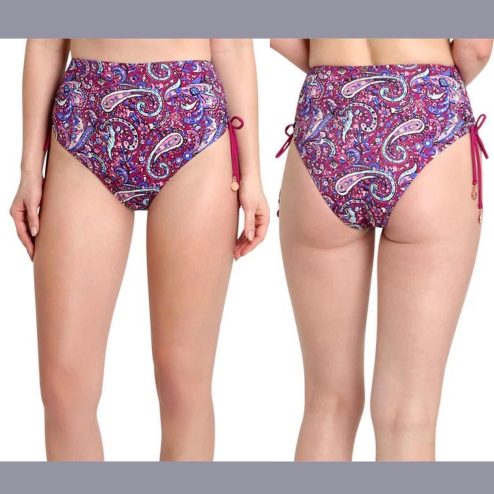 NWT Nanette Lepore [ 6 ]‎ Eugenia High Waist Bikini Bottom Persian Paisley